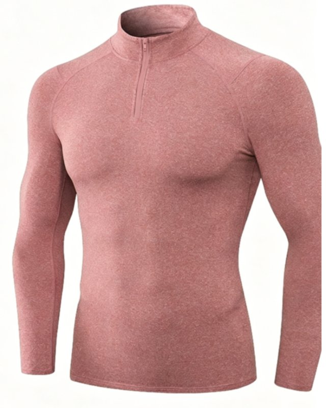 Men's Winter Fleece Fitness Top Stretch Slim Warm