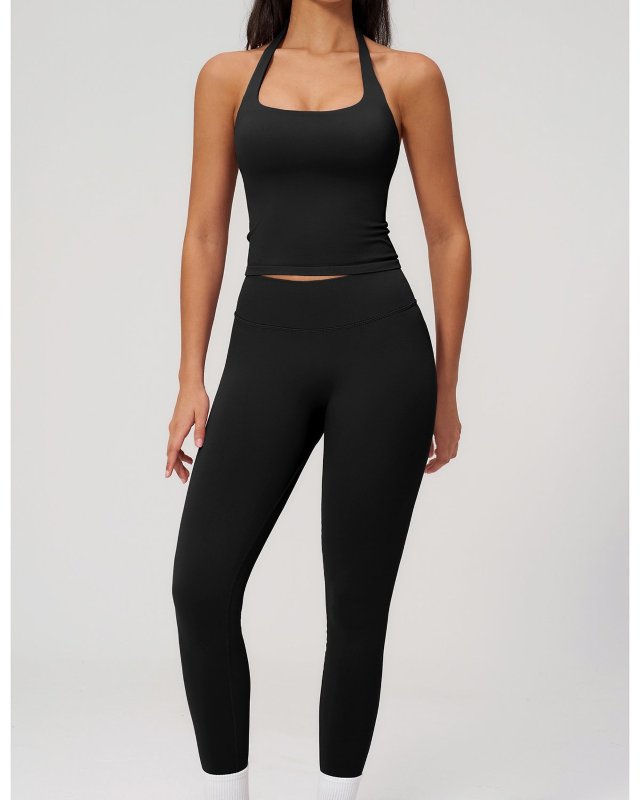 Seamless High Elastic Backless Yoga Set