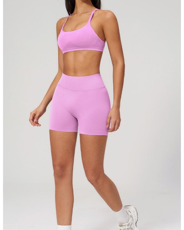 Seamless Asymmetric Shoulder Quick Dry Yoga Set