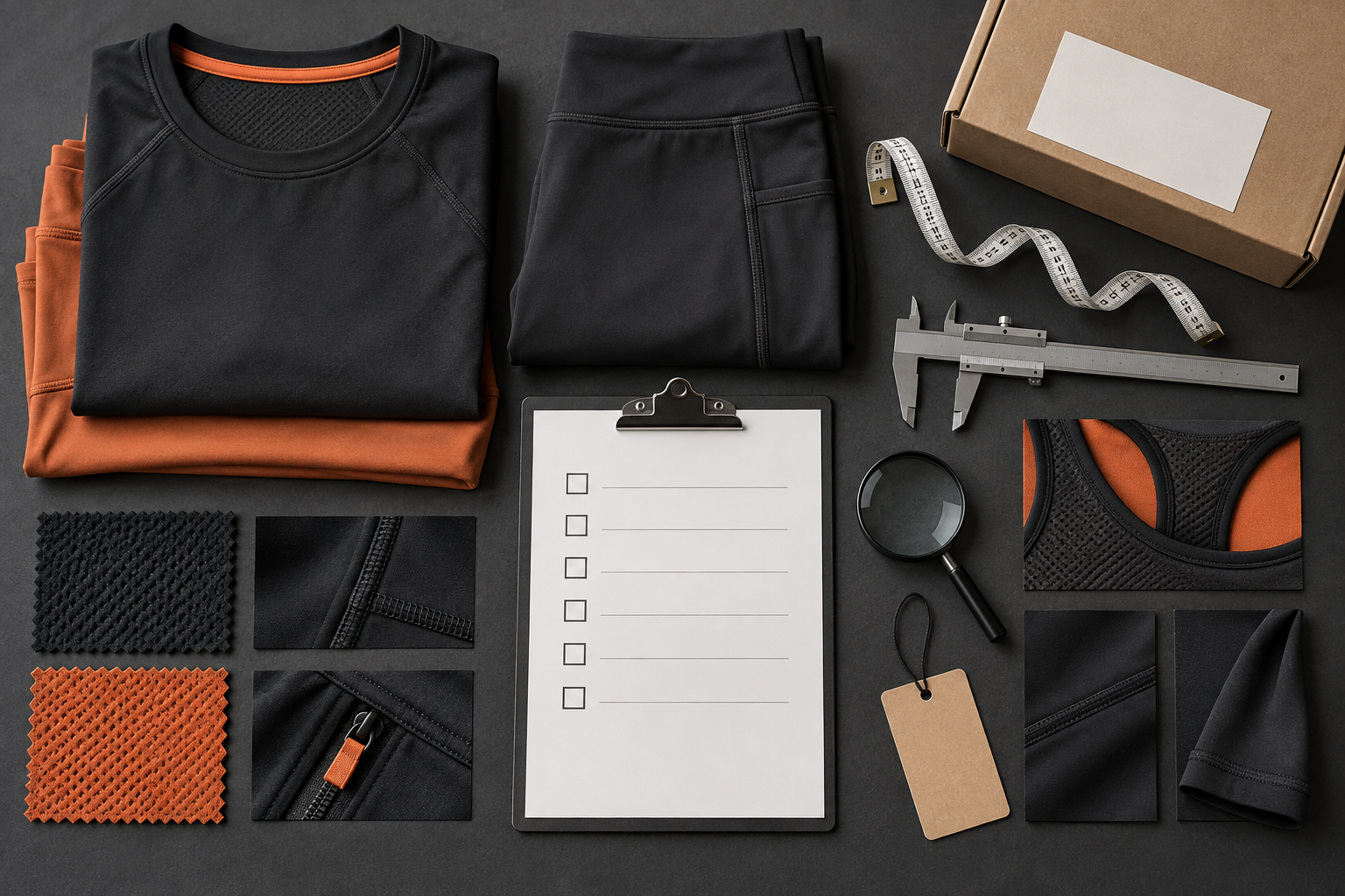Activewear quality-control planning with measurement and inspection tools