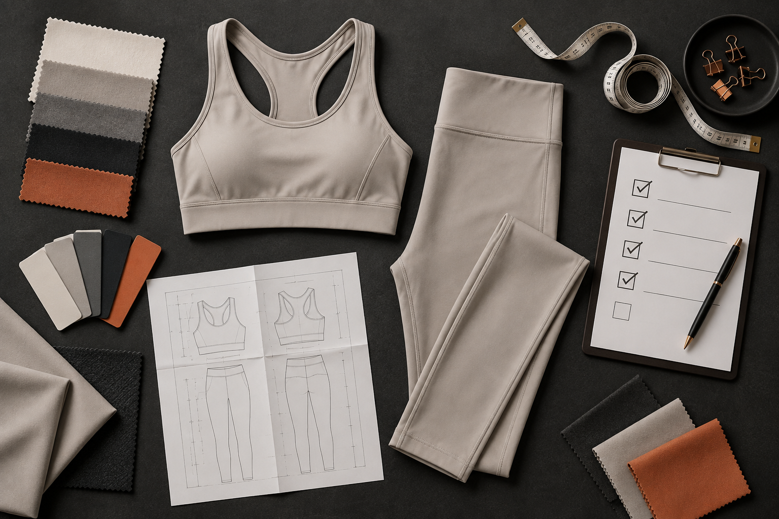 Activewear quality control and sample review