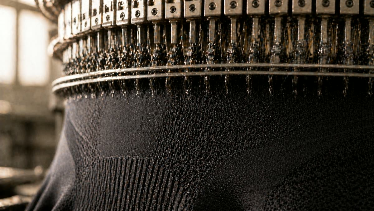Knit structure forming on a circular machine — the channels that move sweat